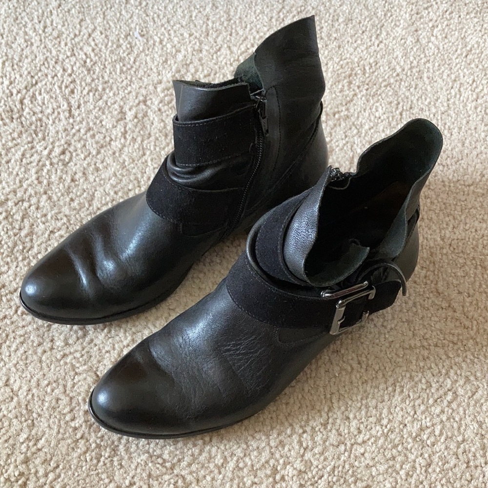 Black Paul Green Denver Belted Biker Boot